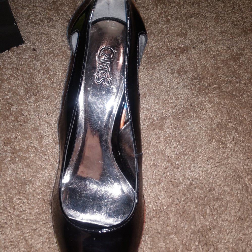 Carlos Santana Wedge Patent Leather Shoes